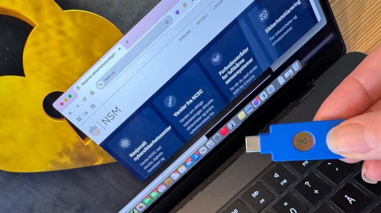 bruk av phishing-resistent sikkerhetsnøkkel for sikker pålogging
